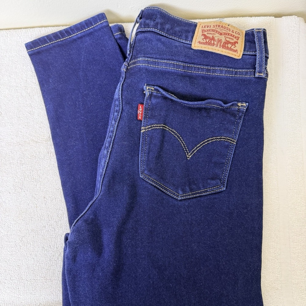 Levi's Jeans Womens Size 28x30 Blue 720 High Rise Skinny Dark Wash Grunge